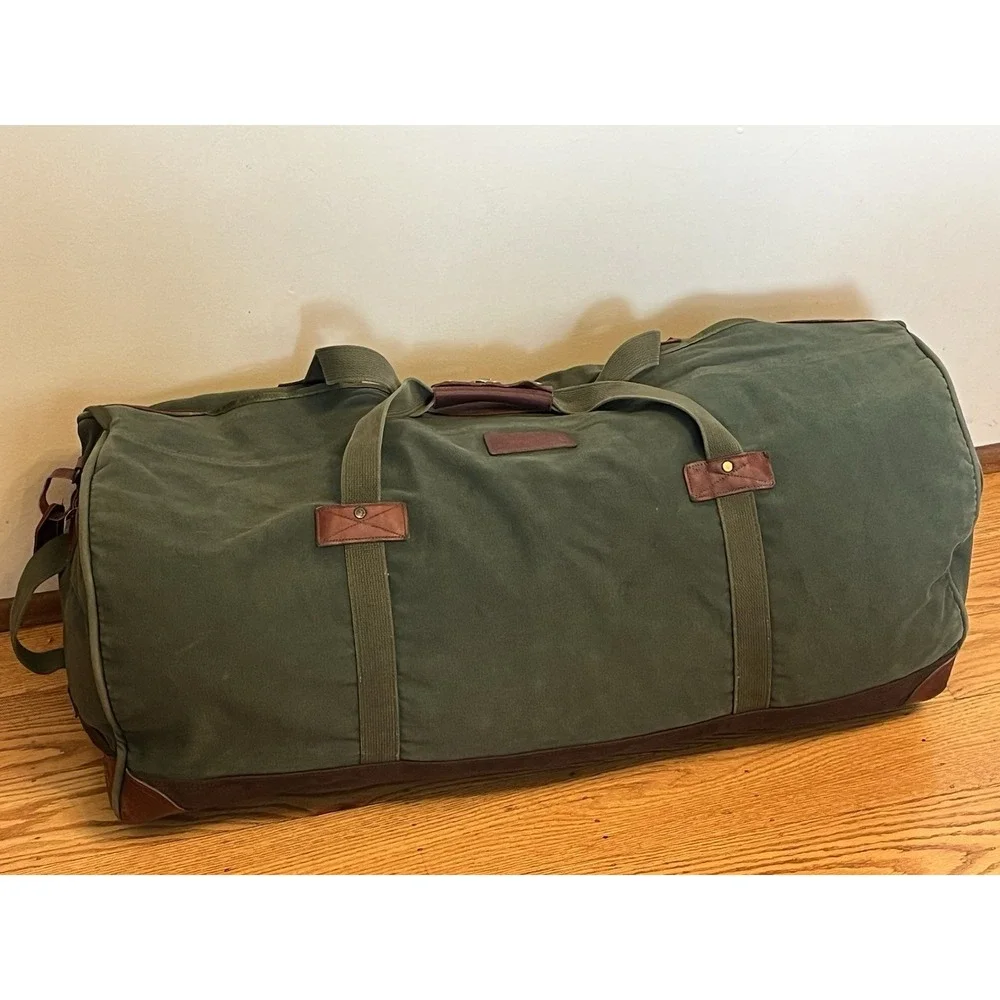Orvis Battenkill Canvas / Leather Duffle Bag -XL Large 34